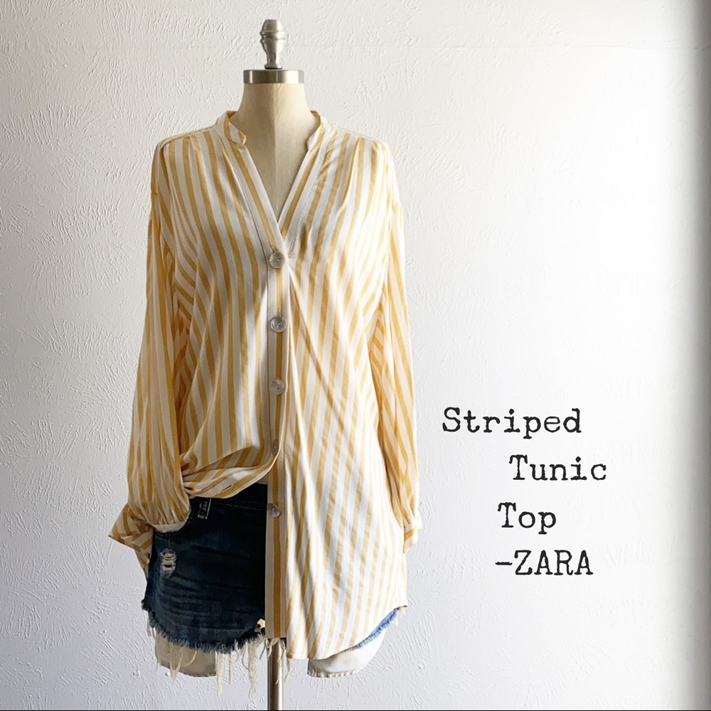 NWT Striped Tunic Top by ZARA sz L